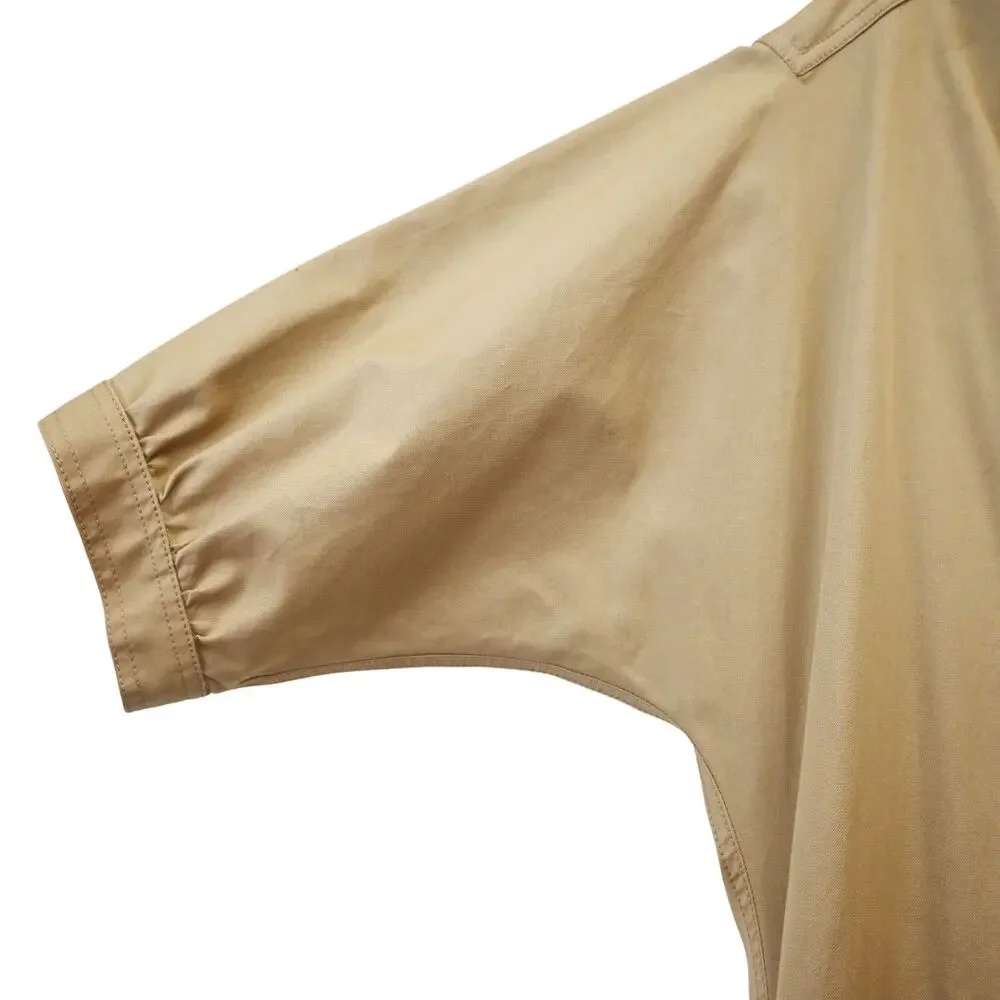 Etro Milano Embroidered Neck Tan Cotton Blend Tunic Dress Size 42 Approx US 6 - Picture 5 of 13